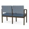Lesro Lenox 2 Seat Tandem Seating W/ Arm, 43.5 in W 24.5 in L 32 in H LS2103 - alternate 2